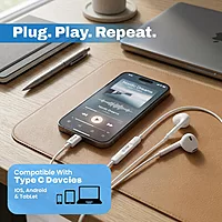 EVM HF-06 Type C Wired Earphone - White