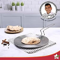 Wonderchef Nigella Tri-Ply 26 cm Roti Tawa 4mm Thickness Compatible with All cooktops