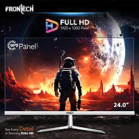 Frontech MON-0089 – 24" flat borderless monitor offering crisp visuals, bright colors, and wide viewing angles for all your daily needs.