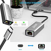 uPort Type-C to LAN + 3-Port USB Hub 2.0 offers seamless connectivity with a Type-C interface, providing a reliable Ethernet connection and three USB 2.0 ports for versatile device connections.