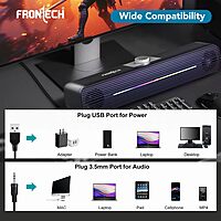 Frontech SPK-0009 multimedia speakers deliver powerful, crystal-clear sound in a compact design—ideal for desktops and laptops.