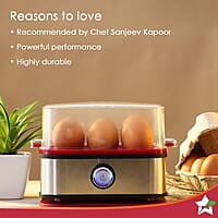 Wonderchef Crimson Edge Instant Electric Egg Boiler with 6 Egg Poachers