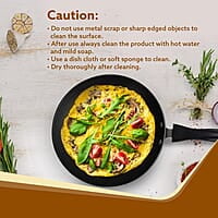 AGARO Elite Hard Anodised Tapper Frying Pan, 1.5L Capacity, 24 cm Diameter