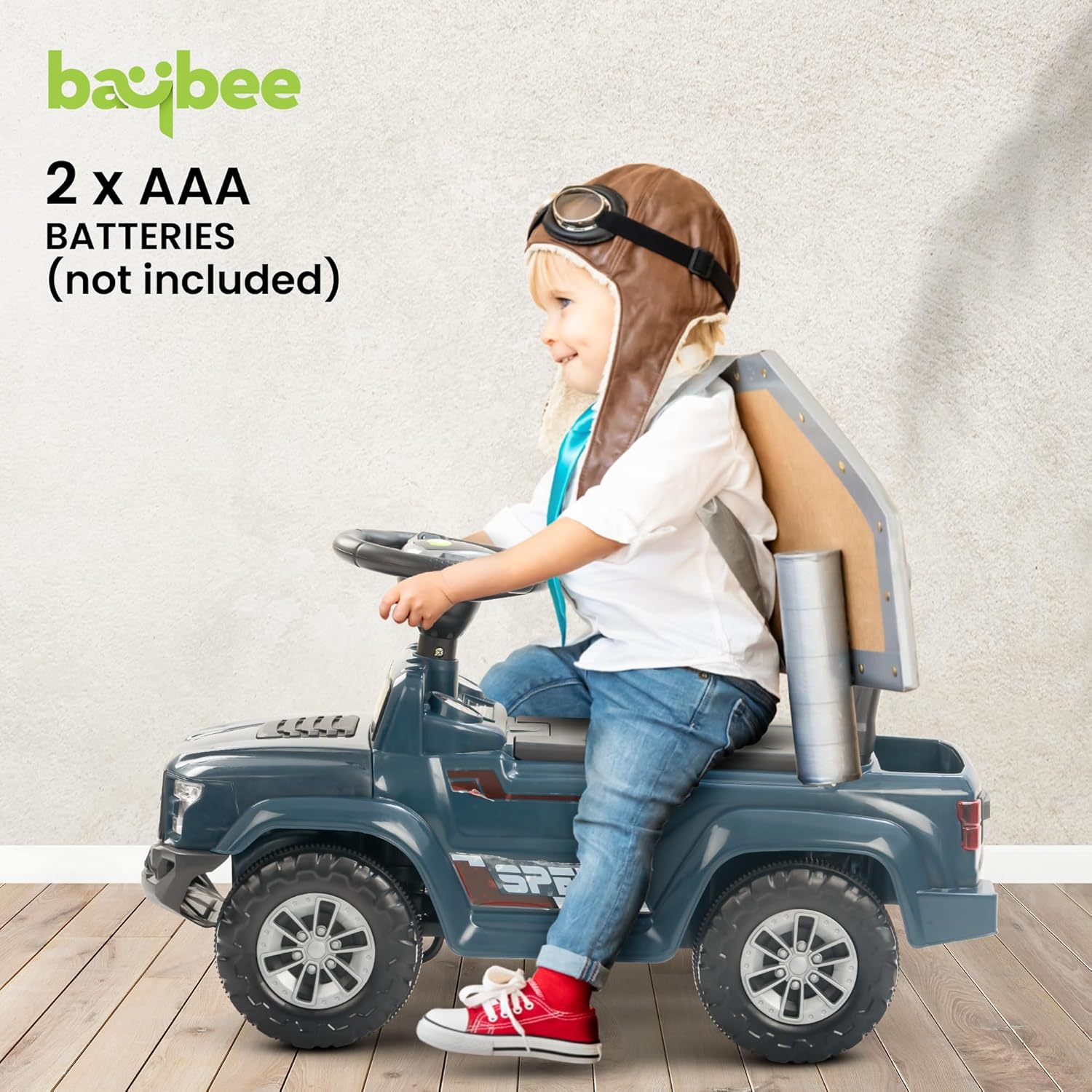 Baybee Push Ride on Baby Jeep for Kids Toys with LED Light & Storage Bin-Dark Blue Baybee Push Ride on Baby Jeep for Kids Toys with LED Light & Storage Bin-Dark Blue