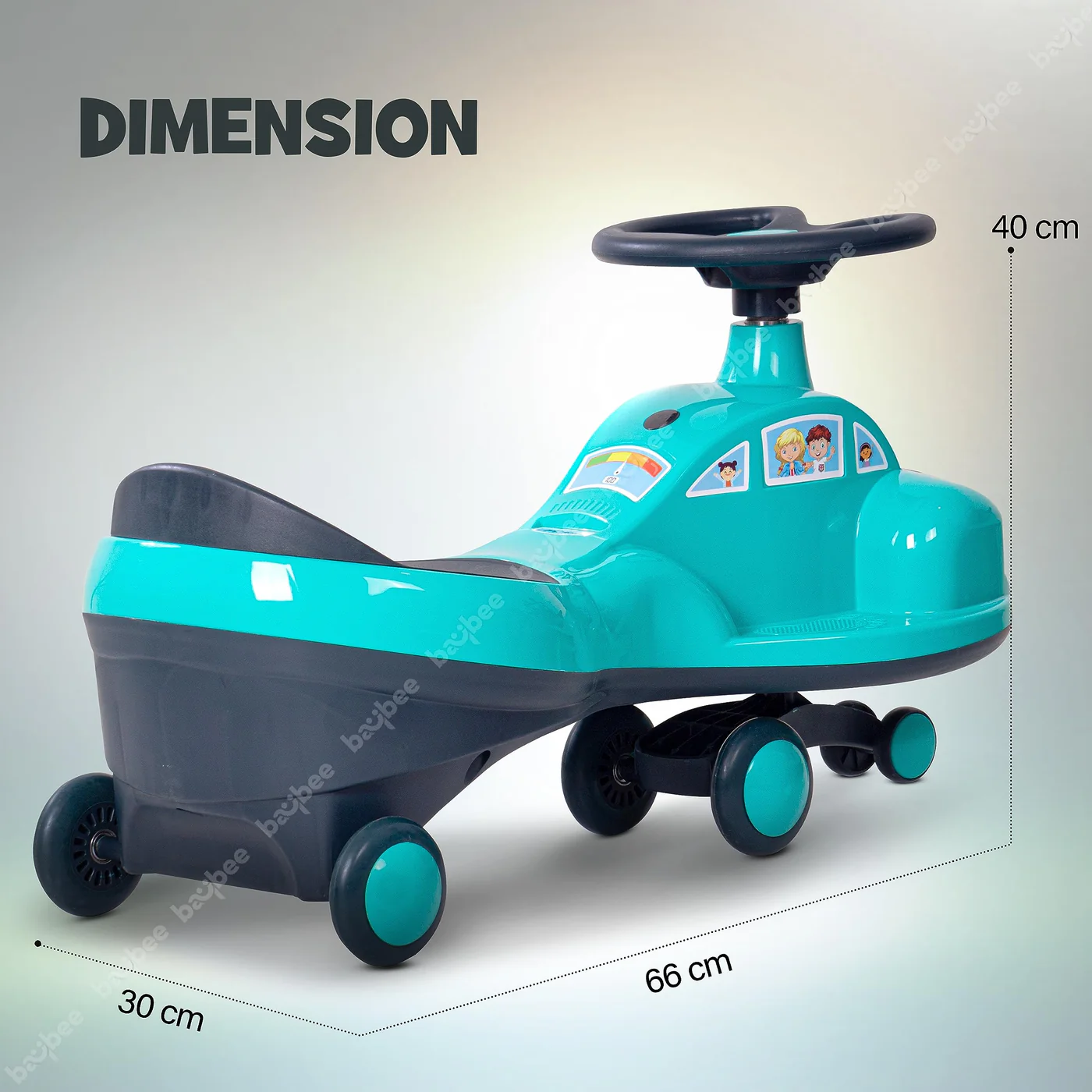 Baybee Flare Magic Swing Cars for Kids with PP Wheels- Blue Baybee Flare Magic Swing Cars for Kids with PP Wheels- Blue