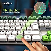Frontech NOVA KNIGHT KB-0045 – RGB gaming keyboard with mechanical feel, USB interface, anti-ghosting keys & durable, ergonomic design.