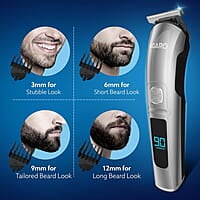 AGARO Cosmo Beard Trimmer For Men 4 Length Setting combs 2 Speed, USB Rechargeable, 90 mins Runtime