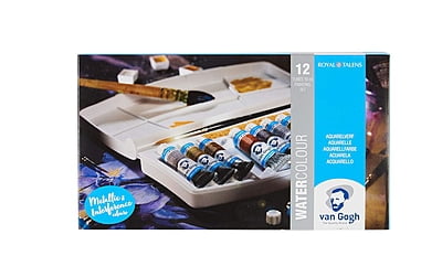 ROYAL TALENS VAN GOGH 10ML WATERCOLOR TUBE SET, PLASTIC TRAVEL SET, 12 SPECIALTY COLORS ROYAL TALENS VAN GOGH 10ML WATERCOLOR TUBE SET, PLASTIC TRAVEL SET, 12 SPECIALTY COLORS