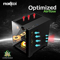 Frontech FT-4382 Mid-Tower Case USB 3.0 & Bottom PSU