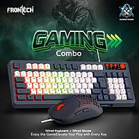 Frontech AERO BLADE KB-0044 – RGB gaming keyboard with mechanical feel, USB interface, anti-ghosting keys & ergonomic design. Built for speed.