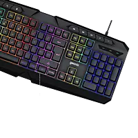 Geonix Cruiser Gaming Keyboard, Dedicated Multimedia Keys, Noiseless Keys, Black, K3