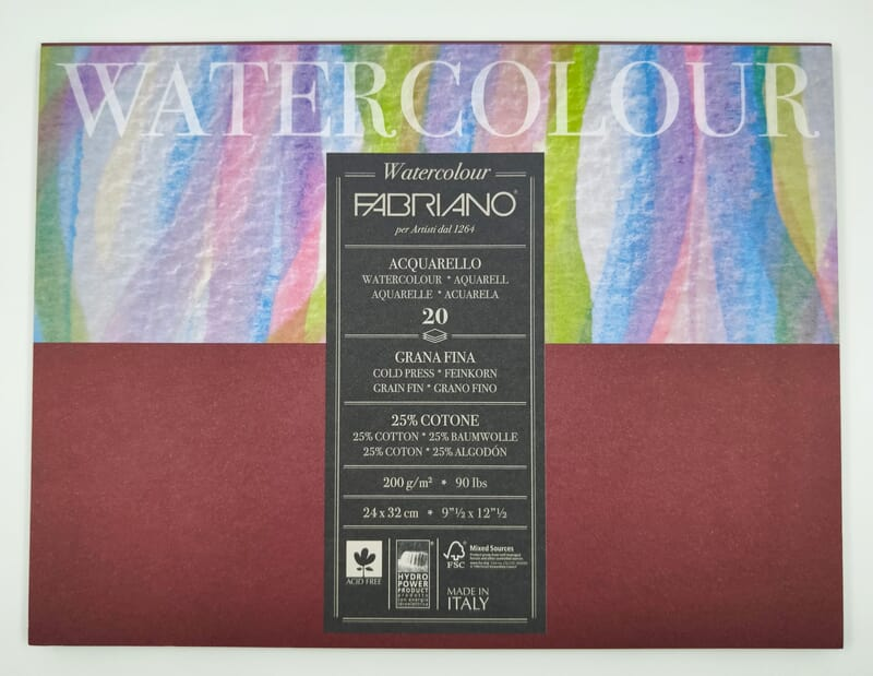 FABRIANO WATERCOLOR PAD 200gsm 30x40 inch FABRIANO WATERCOLOR PAD 200gsm 30x40 inch