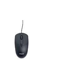Geonix Wired USB Mouse, Ergonomic Design, Optical Tracking,Black-GXBM-01