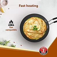 AGARO Elite Hard Anodised Tawa for Kitchen, 28 cm Diameter Tawa