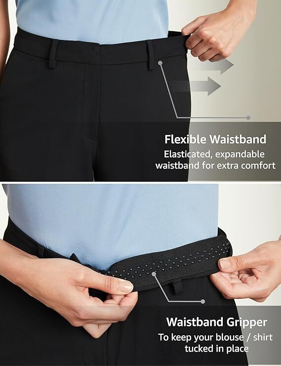 Women's Slim Fit 4-Way Stretch Formal Trousers