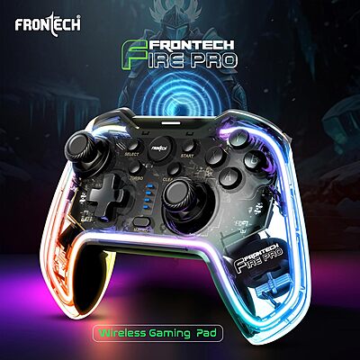 Frontech GP-0002 – Wired USB gaming pad with dual analog sticks, vibration feedback, and ergonomic grip for immersive gameplay