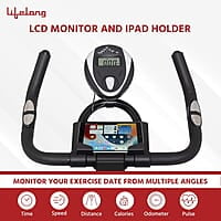 Lifelong LLF89 Fit Pro Spin Fitness Bike with 8Kg Flywheel, Adjustable Resistance, LCD Monitor and Heart Rate Sensor