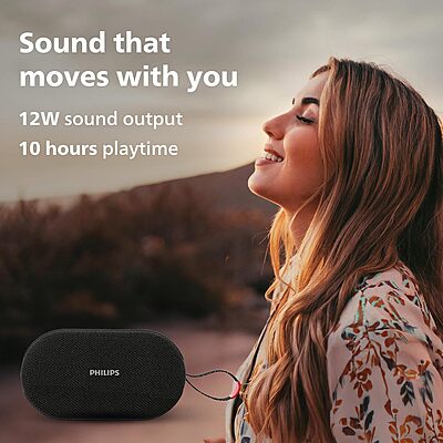 Philips TAS1400BK Portable Speaker (Black)