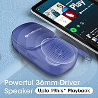 ZEBRONICS Sound Bomb X1 3-in-1 Wireless Bluetooth v5.0 In Ear Earbuds + Speaker Combo with 30 Hour Backup, Built-in LED Torch, Call Function, Voice Asst, Type C and Splash Proof Portable Design