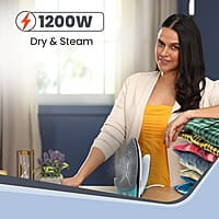 AGARO Primo Travel Steam Iron, 1200W, Compact, Ceramic Coated Sole plate