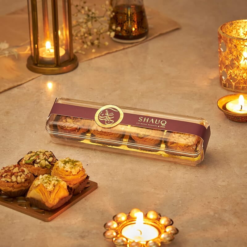 SMOOR SHAUQ Baklava Box Artisanal Turkish Delight 160gm (4 Pieces)