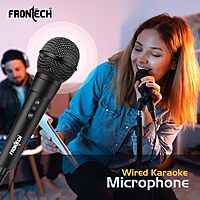 Frontech HF-0014 microphone delivers clear voice capture with noise reduction, ideal for streaming, calls, and online meetings.