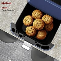 Lifelong 1200W 4L Air Fryer with Hot Air Circulation Technology with Timer Selection