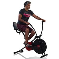 Lifelong LLFCN18 Steel Exercise Air Bike with Moving Handles & Back Support