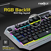 Frontech KB-0039 Durable USB Keyboard for Office & Home