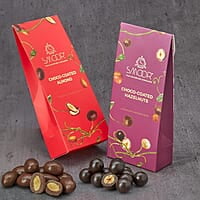 Smoor Chocolate Coated Nuts Treats Pack of 2 - Hazelnut & Almond  50 gm x 2