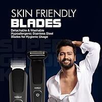 Havells Super Grooming Kit Gs8714,15 In 1,Ipx7 Fully Washable,Full Body Groomer For Men,120 Min Of Run Time With Fast Charge
