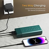 Ambrane 27000mAh Powerbank, 22.5W Fast Charging, Triple Output (2 USB & 1 Type C)