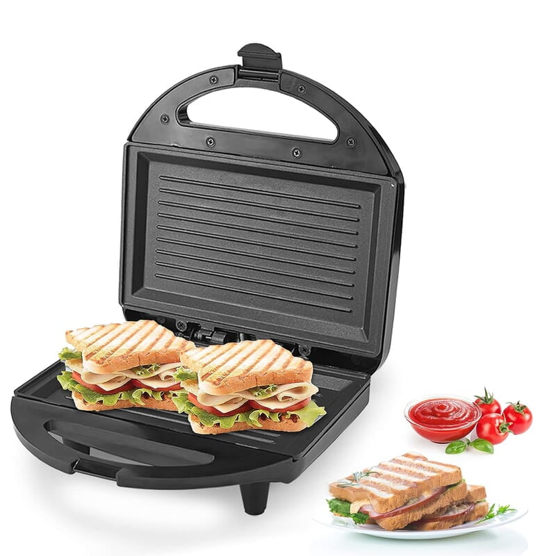 Lifelong LLSM115G 750-Watt 4-Slice Grill Sandwich Maker for with Non-Stick Plates