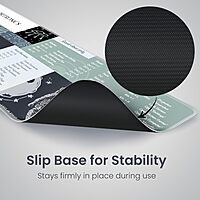 Portronics Comfipad 2 Extended Mouse Pad – Grey, Smooth & Anti-Slip