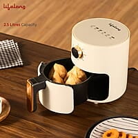 Lifelong Air Fryer 1 Year Warranty 800W, 2.5L, Air Fryer for Home, Electric Air-Fryer with 360° Hot Air