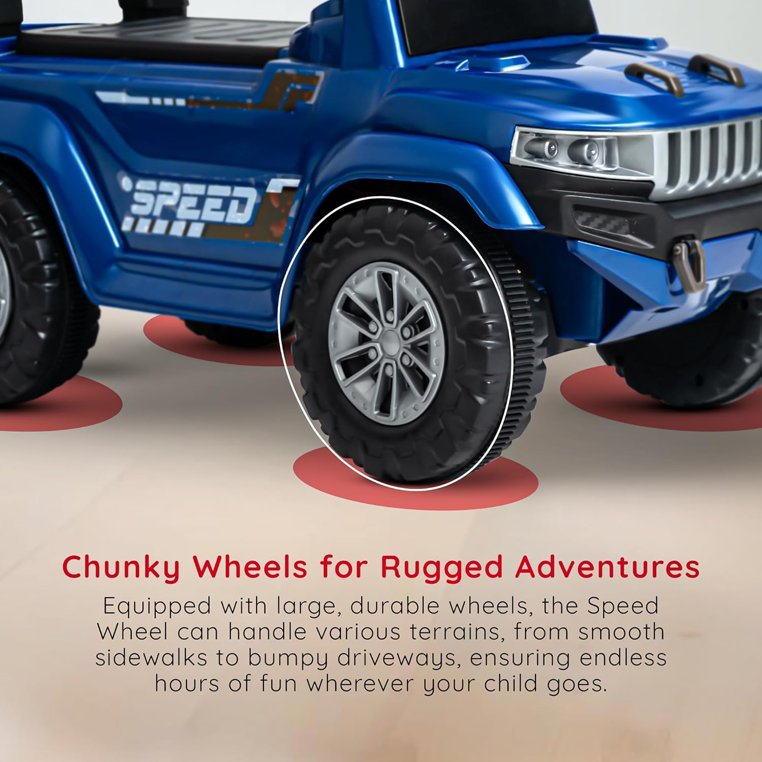 Baybee Push Ride on Baby Jeep for Kids Toys with LED Light & Storage Bin- Blue Baybee Push Ride on Baby Jeep for Kids Toys with LED Light & Storage Bin- Blue