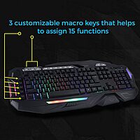 Zebronics Zeb-magnus Keyboard features a sleek design, customizable RGB backlighting, and responsive keys for gaming and typing. Enjoy a comfortable experience with multimedia controls and durability.