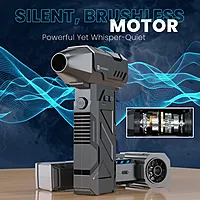 Portronics Tornado Air Duster – 130000 RPM, Black. Eco-friendly, powerful air duster for electronics, keyboards. Rechargeable, lightweight, easy to use.