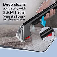 AGARO Elite Upright Wet & Dry Carpet Cleaner, 800W, 13.5 kPa Suction Pressure, 2 in 1 Handheld Carpet Spot Cleaner Machine