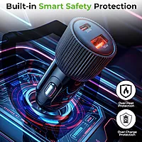 UltraProlink UM1270 - 51W Car Charger with 3 in 1 Cable Mach Trio-Link