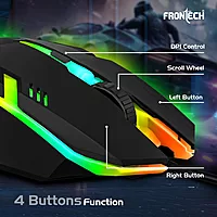 Fury Gaming Keyboard & Mouse Combo features vibrant RGB backlighting, customizable keys, and ergonomic design for ultimate comfort. Perfect for gamers seeking precision and style in their setup.
