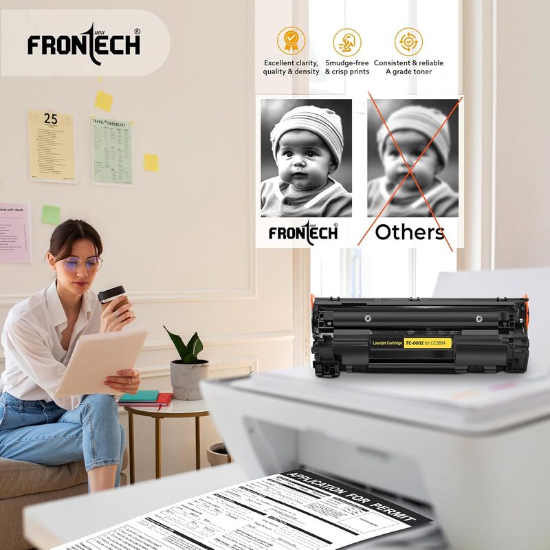 FRONTECH CC388A Compatible Toner – High-Quality Printing, Reliable Performance, Ideal for HP Printers, Boosts Office Productivity, 1 Year Warranty