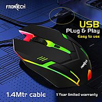 Frontech MS-0067 – Wired optical mouse with 1000 DPI, ergonomic design, and smooth tracking for precise and comfortable daily use.