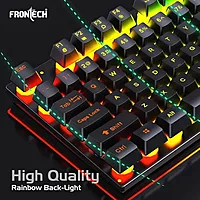 Krater Gaming Combo – Black, 104 Keys, RGB Backlit, Ergonomic Design, High Precision Mouse, Durable Key Switches, Anti-Ghosting, Multimedia Controls, Perfect for Gamers, Stylish and Functional.