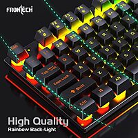 Krater Gaming Combo – Black, 104 Keys, RGB Backlit, Ergonomic Design, High Precision Mouse, Durable Key Switches, Anti-Ghosting, Multimedia Controls, Perfect for Gamers, Stylish and Functional.