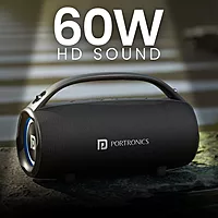 Portronics Thunder 2.0 – 60W Party Speaker with Rich Sound, Dynamic RGB Lights & TWS Connectivity