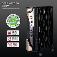 Havells OFR 9 Wave Fin with PTC 2400 Watts Fan Heater