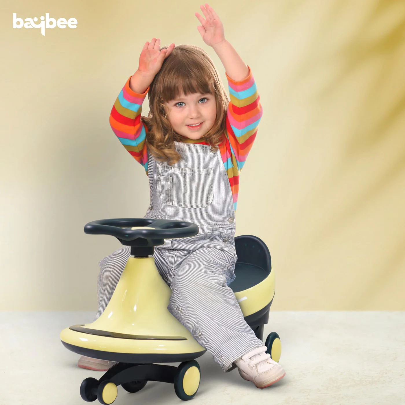 Baybee Trix Go Kids Magic Swing Cars for Kids-Yellow Baybee Trix Go Kids Magic Swing Cars for Kids-Yellow