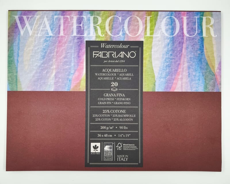 FABRIANO WATERCOLOR PAD 200gsm 36x48 inch