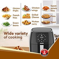 AGARO Sapphire Digital Air Fryer For Home, 4.5L, Electric Air Fryer Oven, 1400W, 7 Preset Programs, 360°